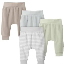 4-Pack Baby Neutral Green Fleece Pants