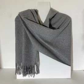 Adele - Cashmere Wool Blend Scarf - Flannel Grey