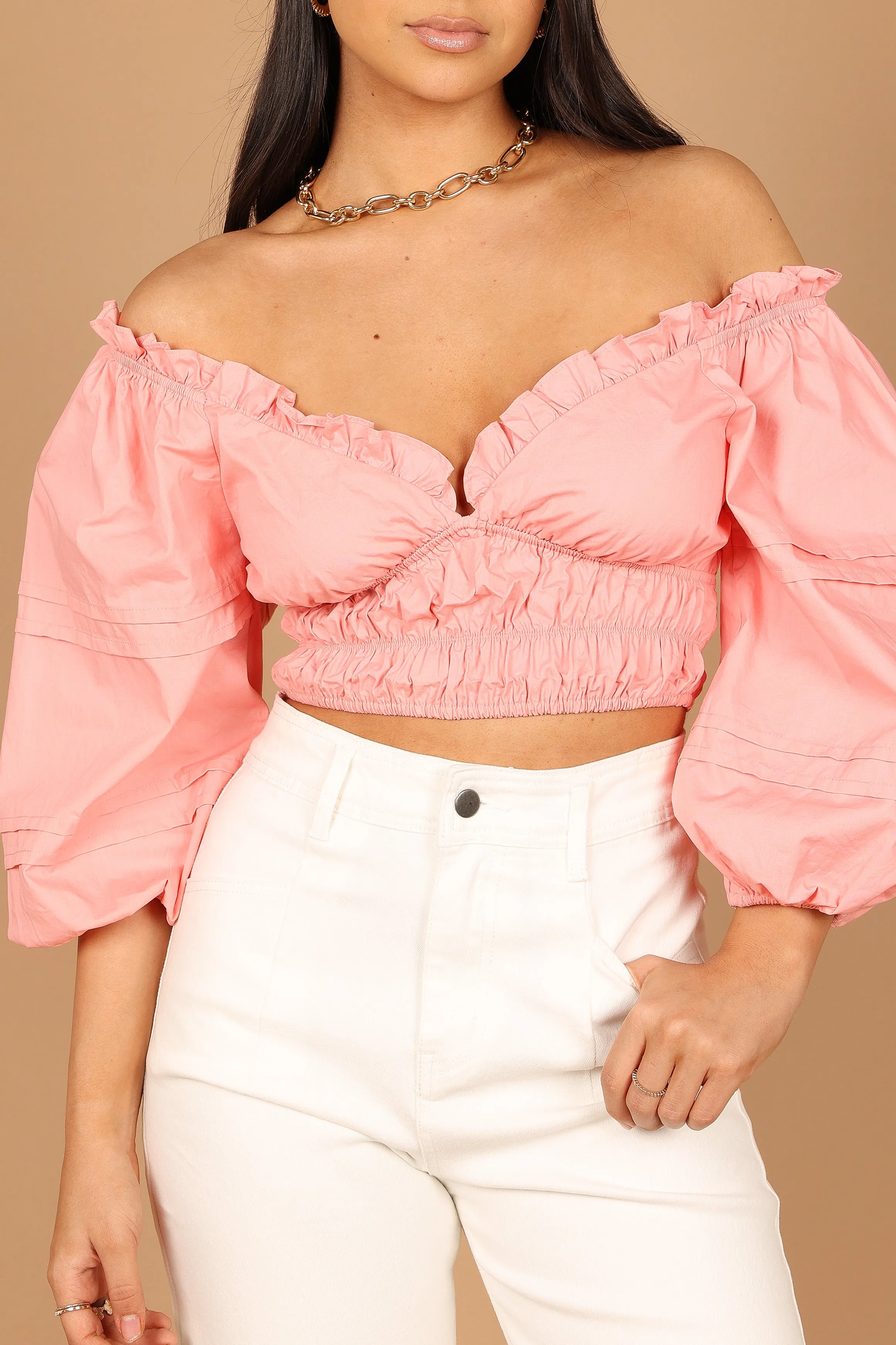 Alani Off Shoulder Top - Pink