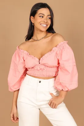 Alani Off Shoulder Top - Pink