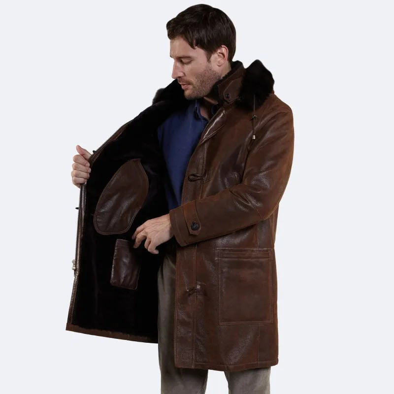 Best Warm Winter Marshall Sheepskin Leather Coat