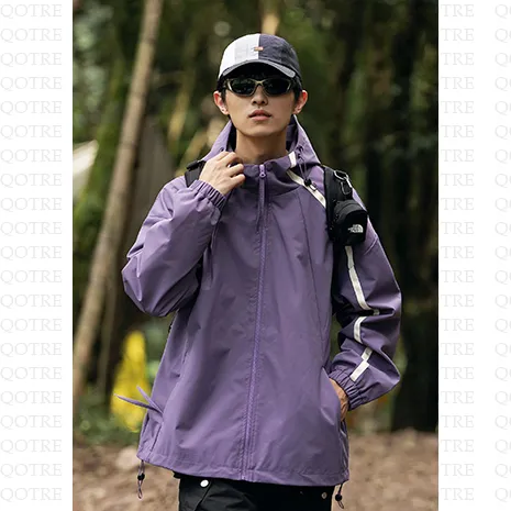 Camping Outdoor Windproof Raincoat Hooded Jacket