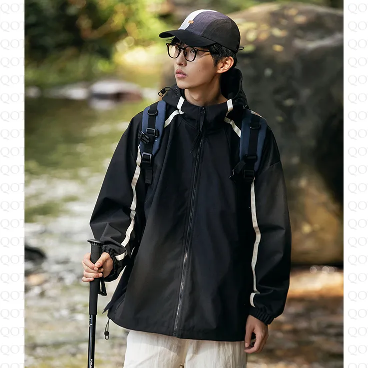 Camping Outdoor Windproof Raincoat Hooded Jacket