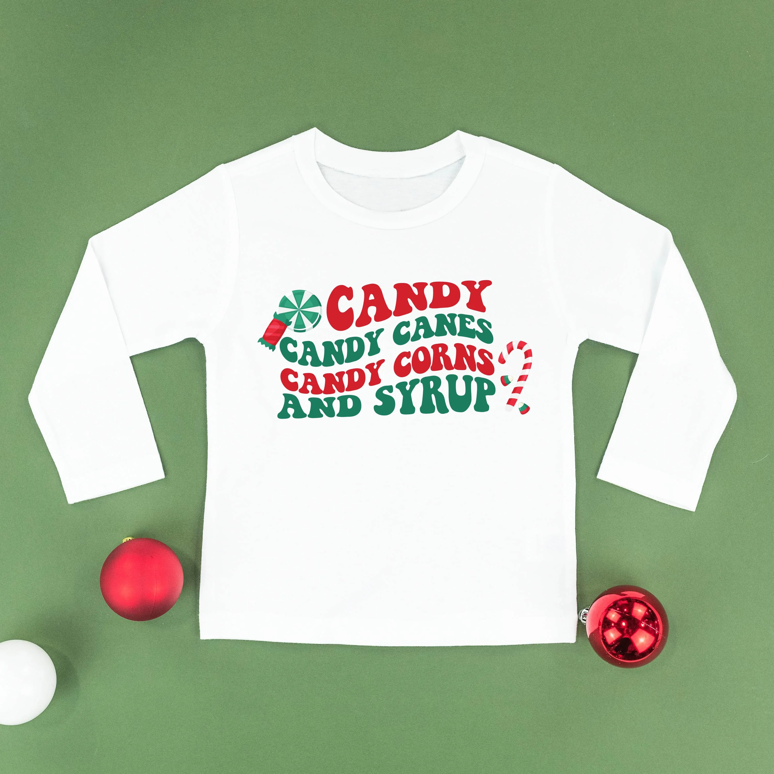 Candy, Candy Canes, Candy Corns And Syrup - Child LONG SLEEVE Tee