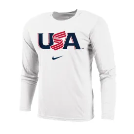 Classic Jersey Logo White Long Sleeve Legend Tee