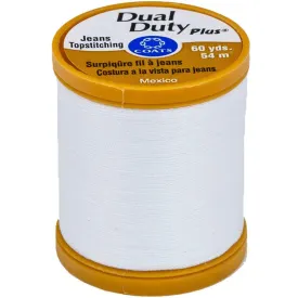 Coats Dual Duty Plus Jean & Topstitching Thread 60yd White