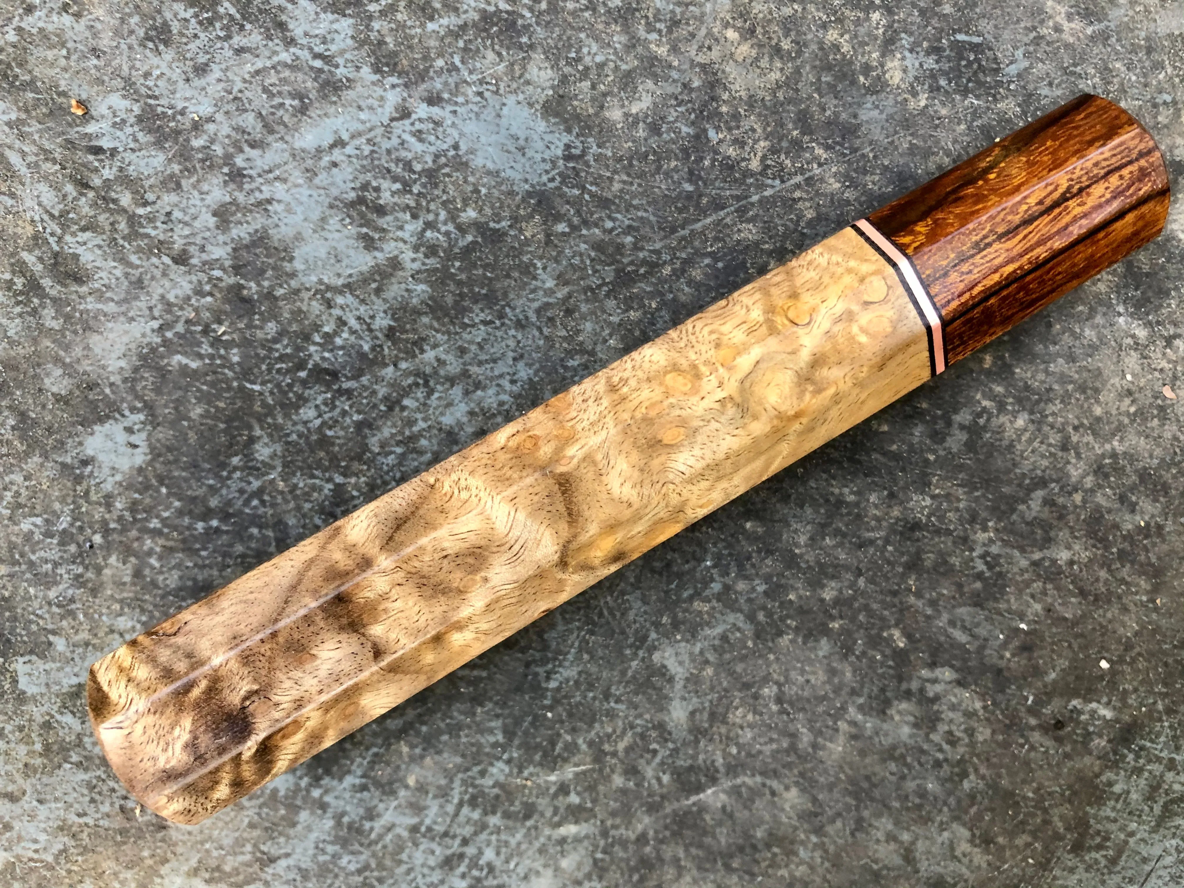 Custom Japanese Wa Handle - Curly Myrtle