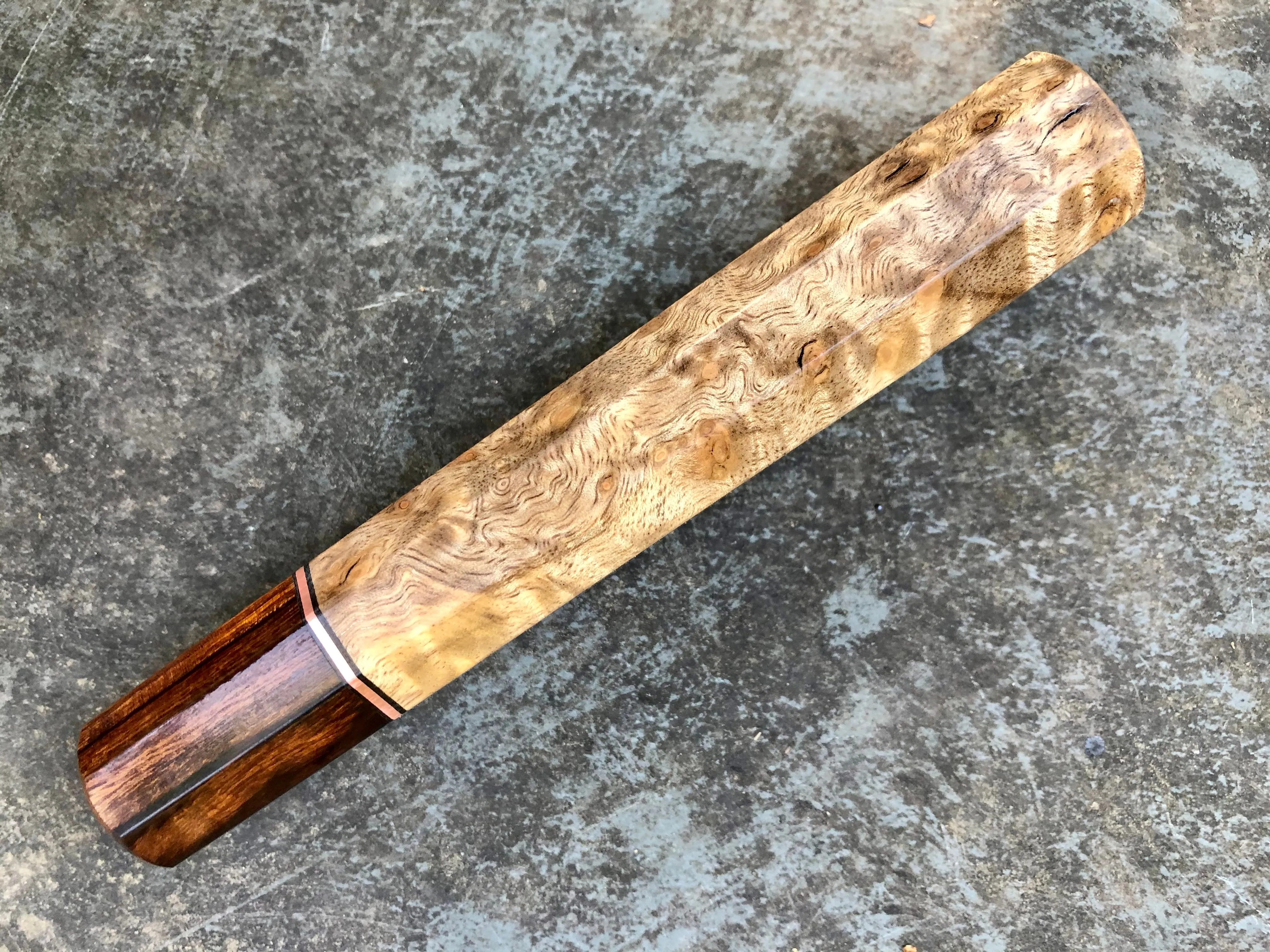 Custom Japanese Wa Handle - Curly Myrtle