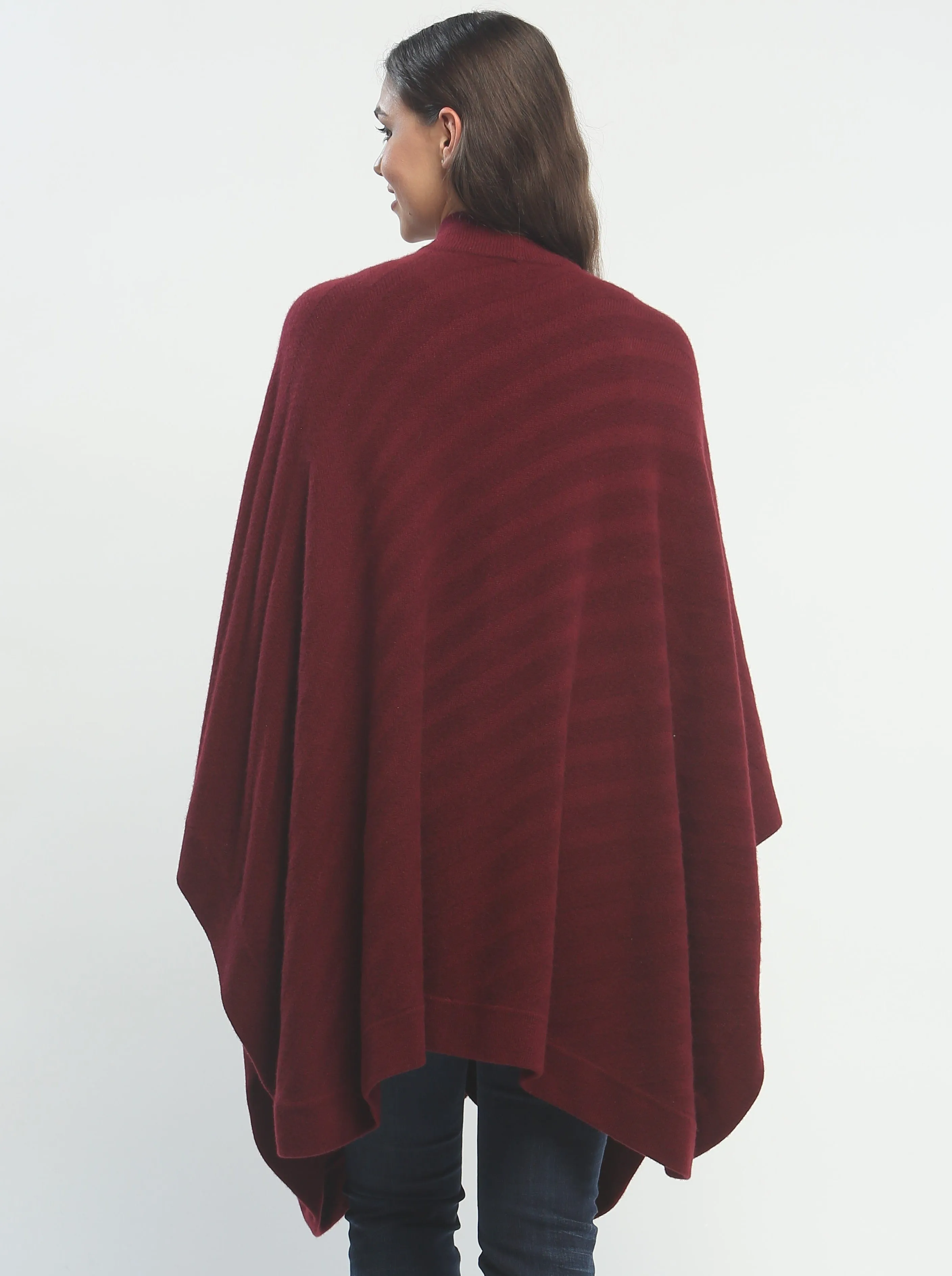 Embossed Bias Striped Oversized Wrap