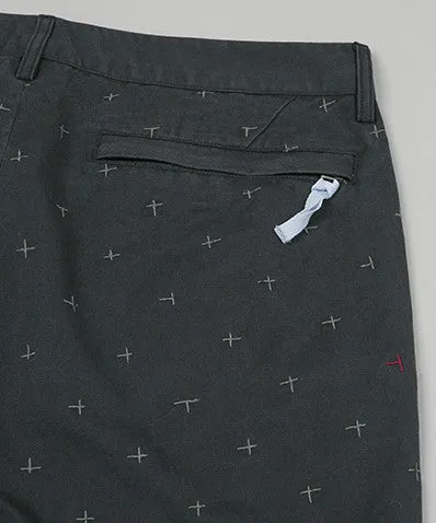 Embroidered Twill Bill Short