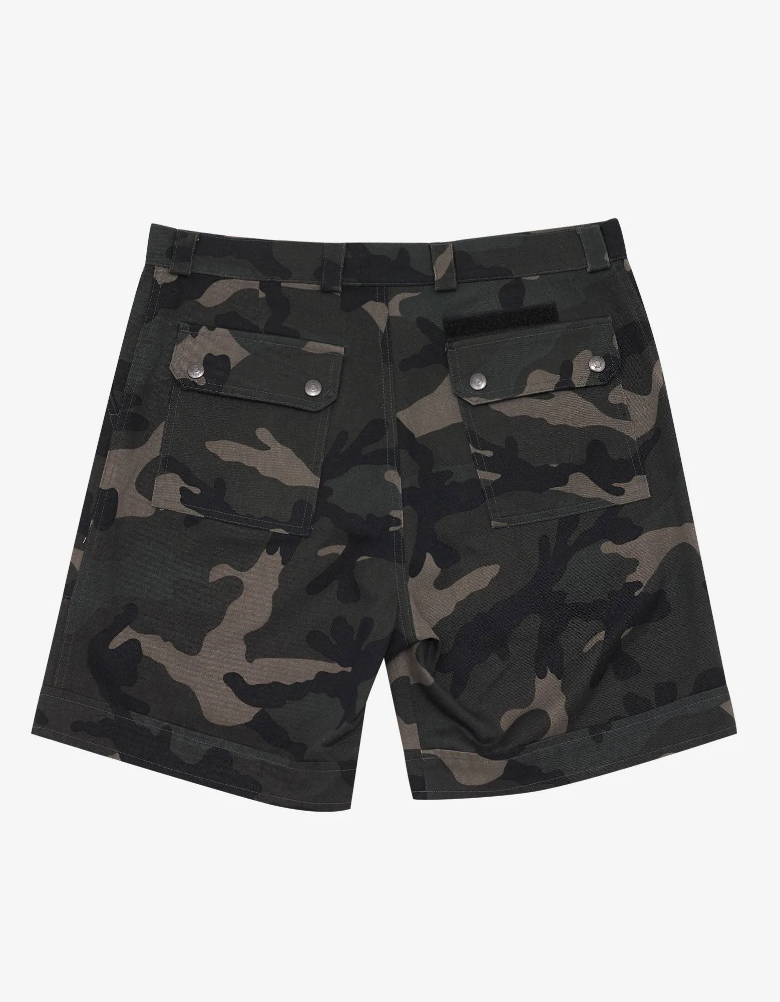 Green Camouflage Print Chino Shorts