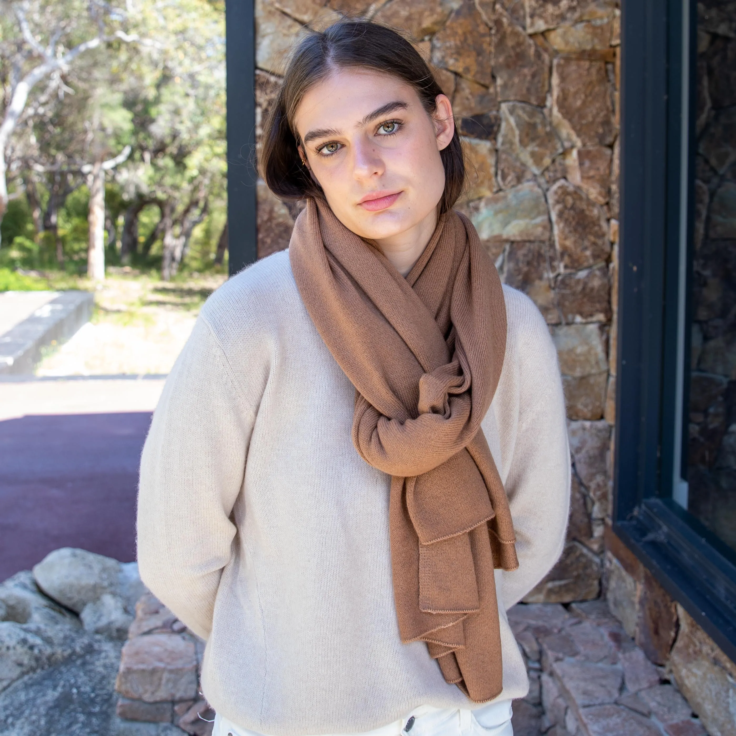 Harpers Emporium Pure Cashmere Travel Wrap in Hey Stack