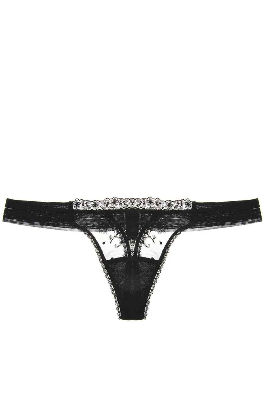 JOLIE Black Tulle Thong