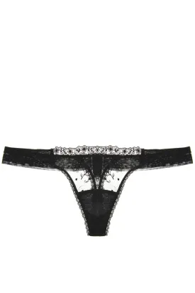 JOLIE Black Tulle Thong