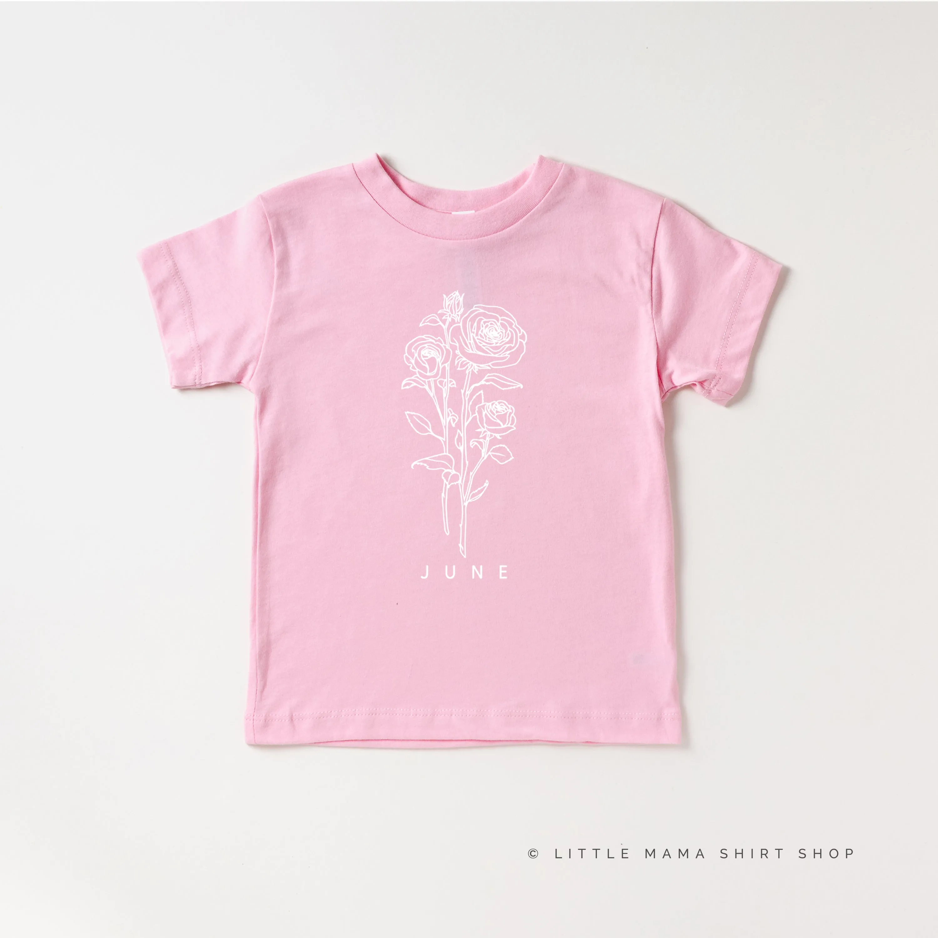 JUNE BIRTH FLOWER - Rose - Short Sleeve Child Shirt