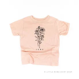 JUNE BIRTH FLOWER - Rose - Short Sleeve Child Shirt