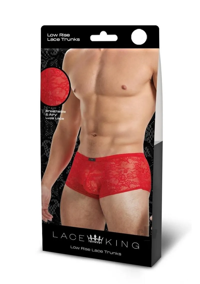 Lace King Lace Boxers M/l Red