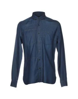 Lanvin Man Denim shirt Blue 15 ½ inches-neck