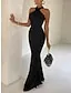 Long Elegant Long Bodycon Halter Evening Dress