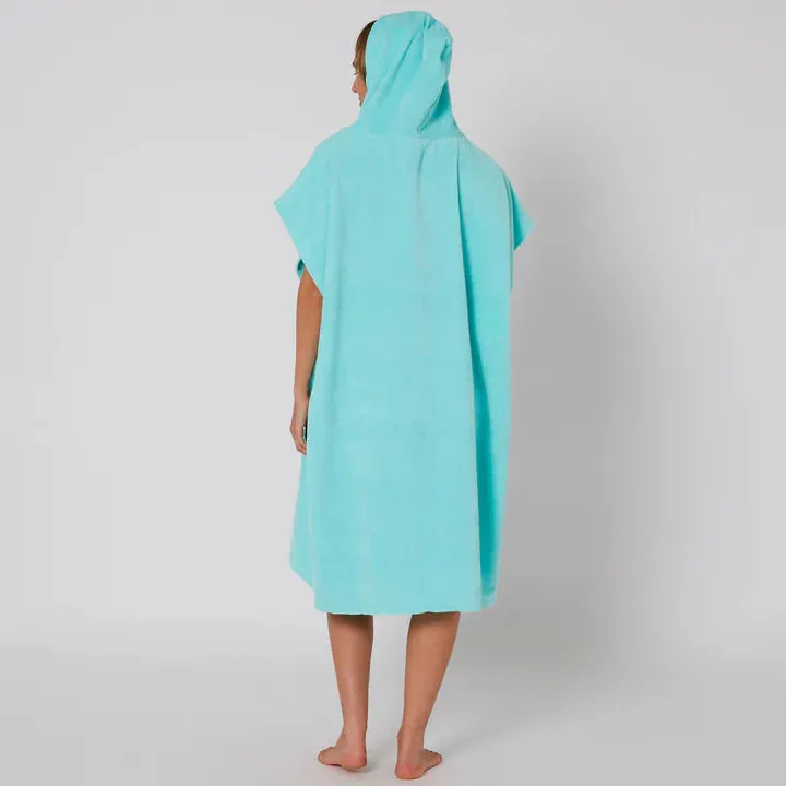 Ocean and Earth Ladies Hooded Poncho - Mint