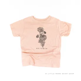 OCTOBER BIRTH FLOWER - Marigold - Short Sleeve Child Shirt