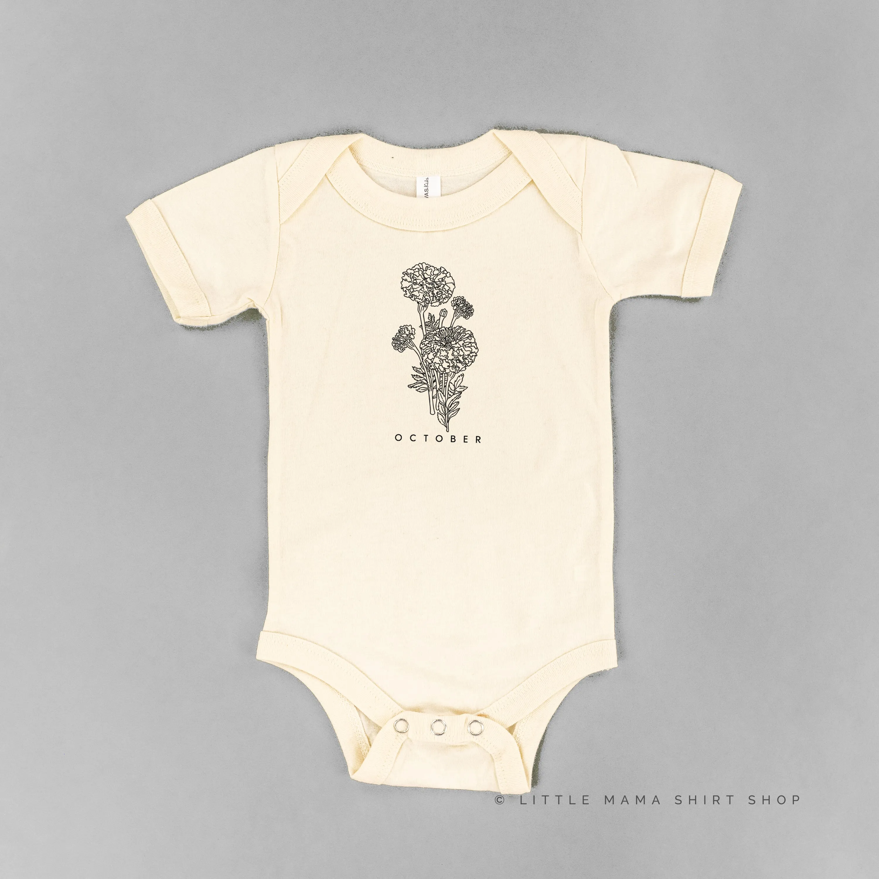 OCTOBER BIRTH FLOWER - Marigold - Short Sleeve Child Shirt