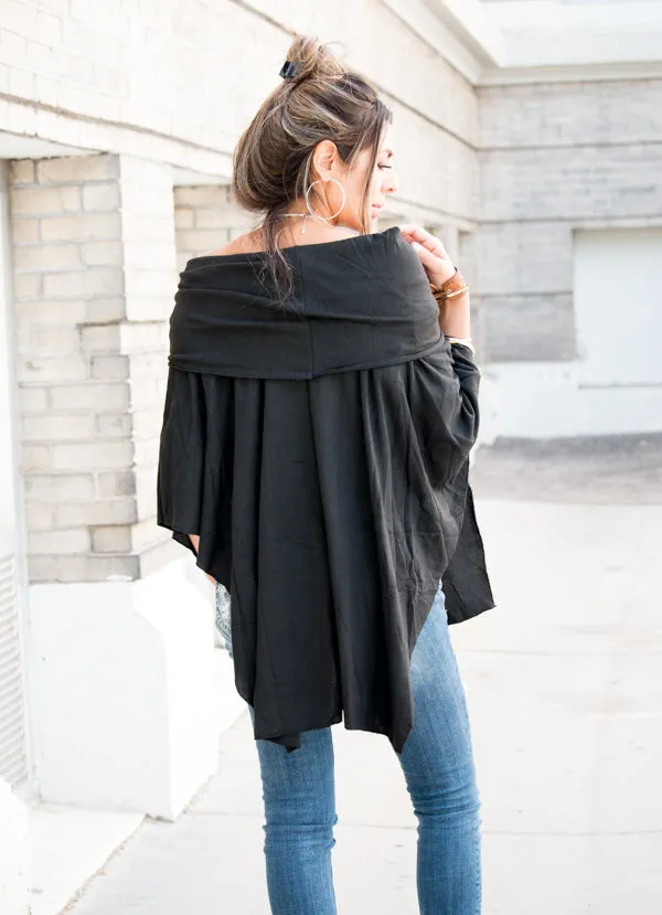 Off-Shoulder Poncho