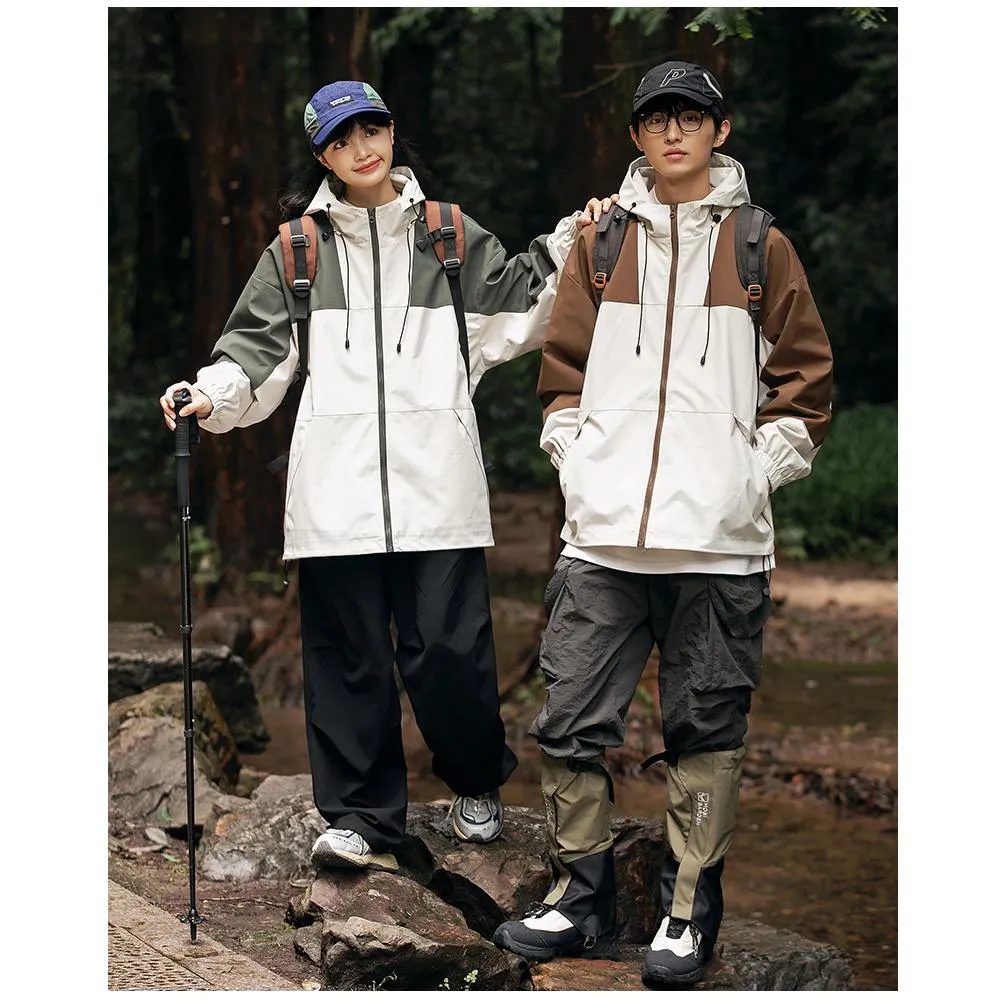 Outdoor Windproof Raincoat Hooded Jacket