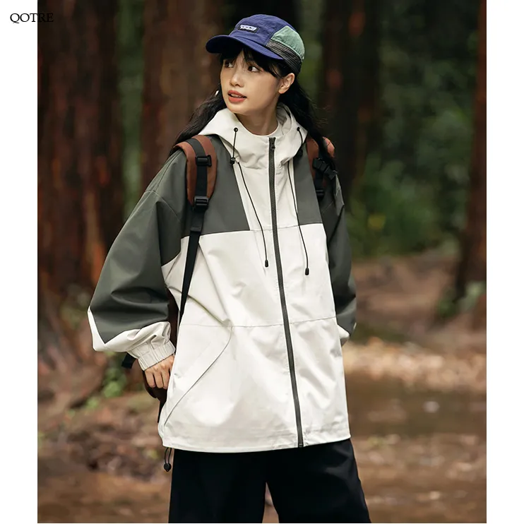 Outdoor Windproof Raincoat Hooded Jacket