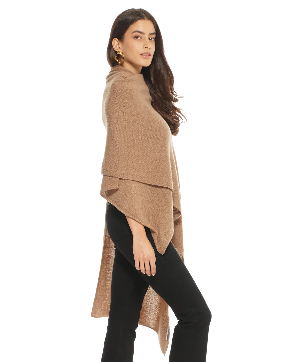 Pure Cashmere Maxi Wrap Camel