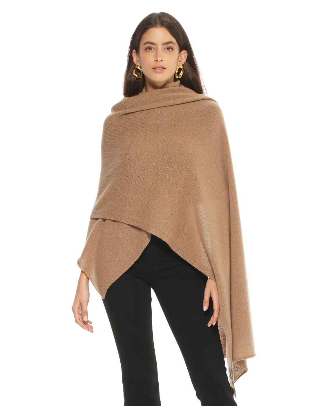 Pure Cashmere Maxi Wrap Camel