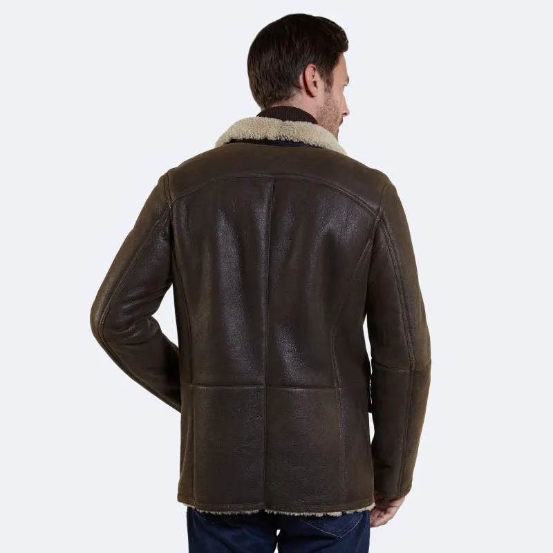 Rfx Leather: Best Winter Olive Floyd Sheepskin Jacket for Men