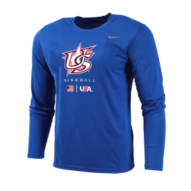 Royal Blue Essential Logo Long Sleeve Legend Tee