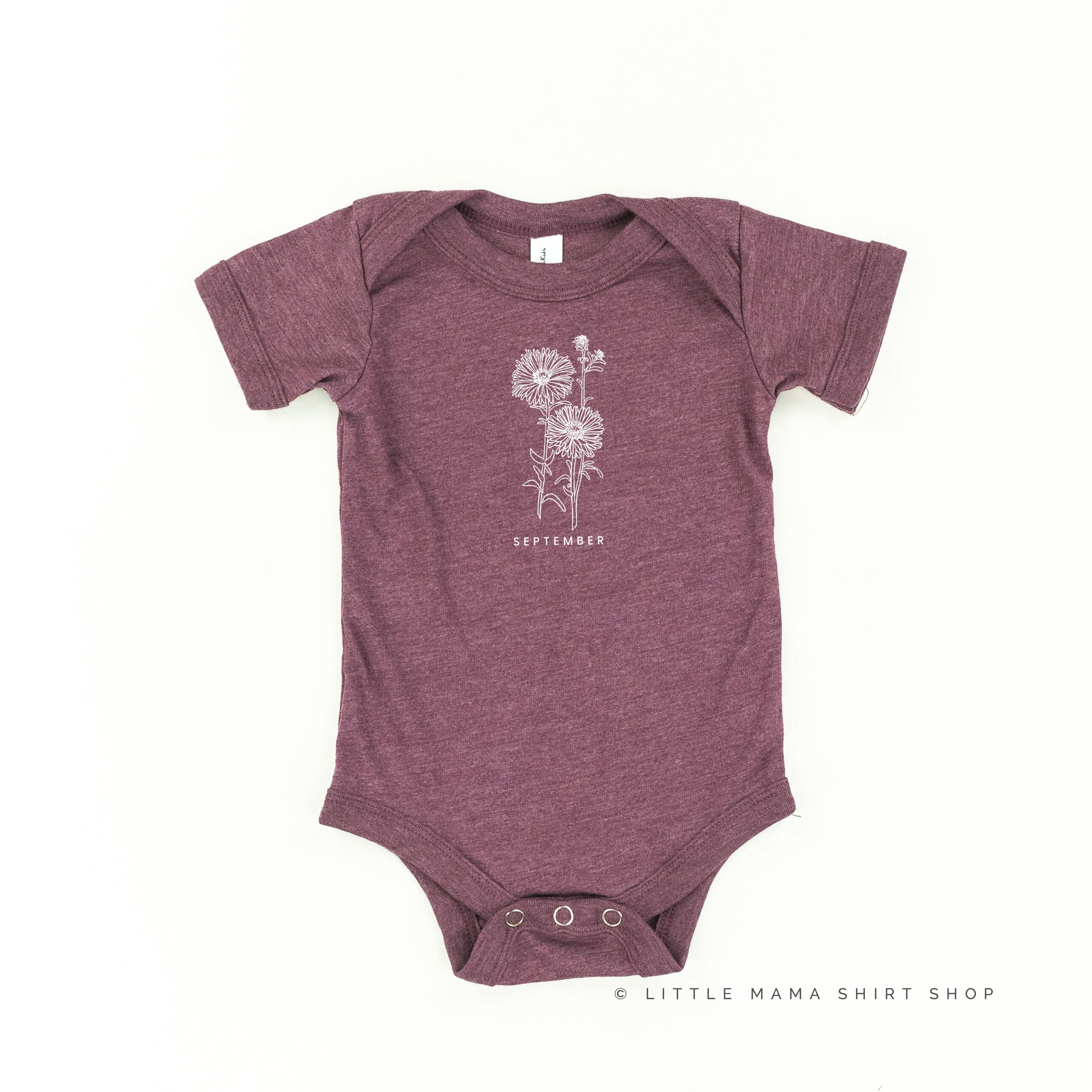 SEPTEMBER BIRTH FLOWER - Aster - Short Sleeve Child Shirt