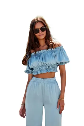 TEEK - Off-Shoulder Cropped Blouse