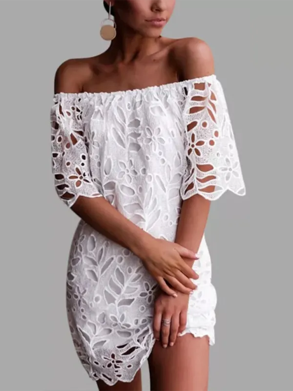 TEEK - Off-Shoulder Macrame Dress