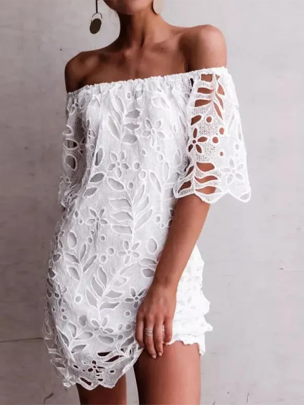 TEEK - Off-Shoulder Macrame Dress