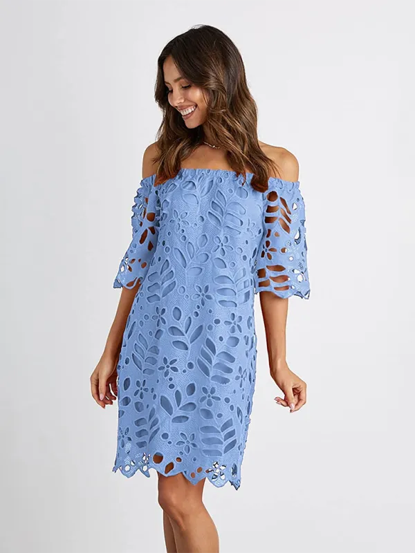 TEEK - Off-Shoulder Macrame Dress