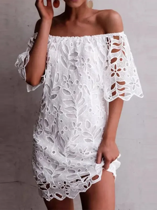 TEEK - Off-Shoulder Macrame Dress