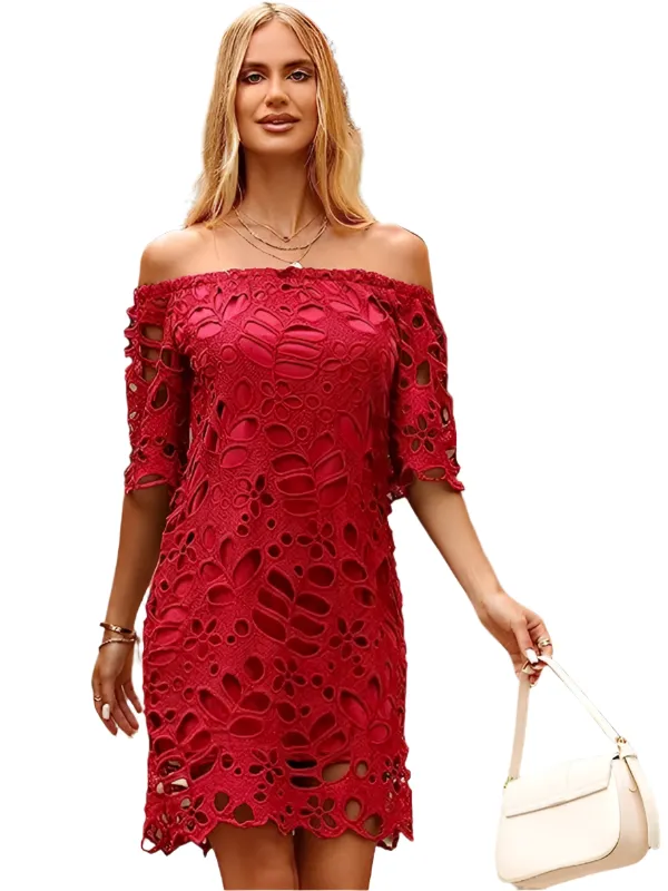 TEEK - Off-Shoulder Macrame Dress