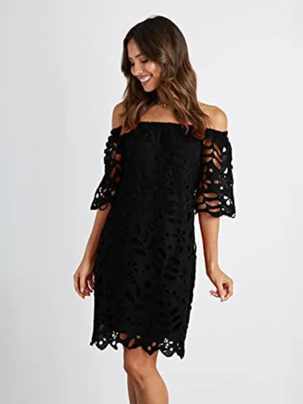 TEEK - Off-Shoulder Macrame Dress