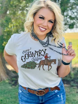 Texas True Threads Merry Country Christmas Tee