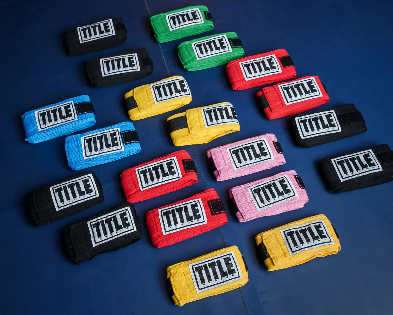 TITLE Boxing Advanced Semi-Elastic Assorted Hand Wraps (10 Pair)