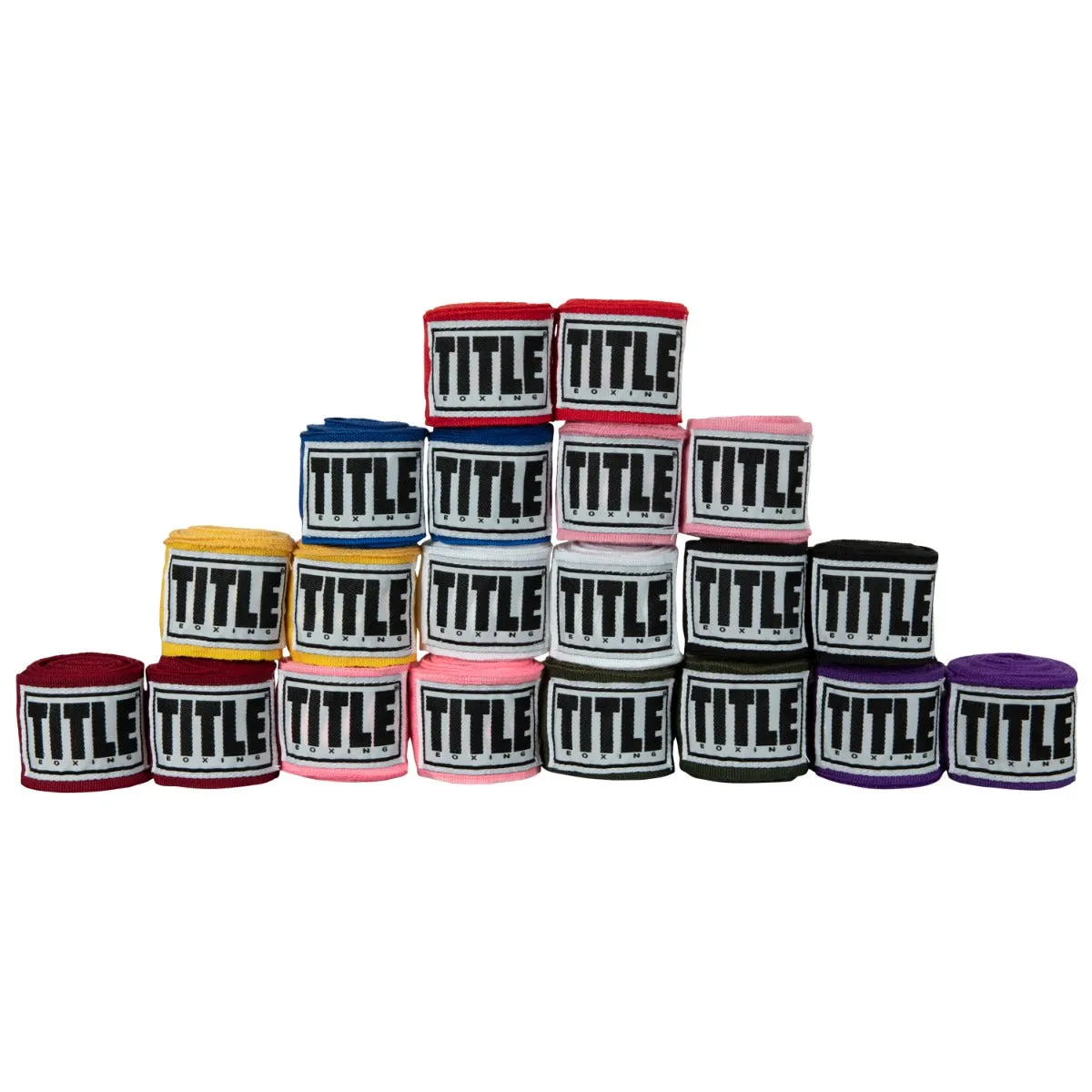 TITLE Boxing Advanced Semi-Elastic Assorted Hand Wraps (10 Pair)