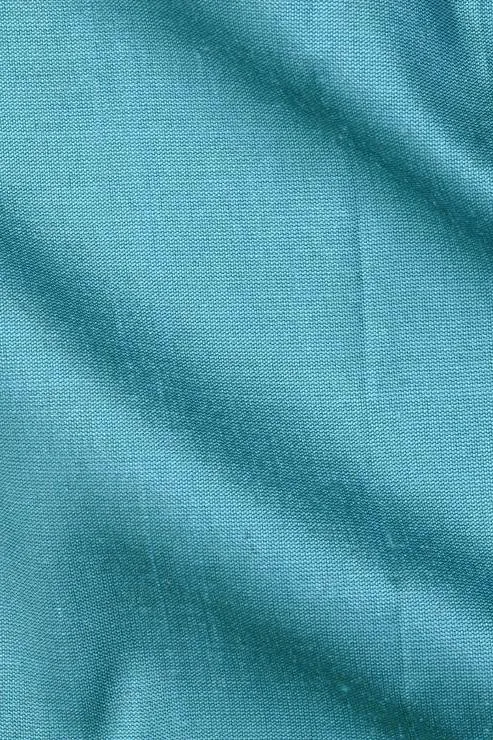 Turquoise Blue Silk Shantung 54" Fabric