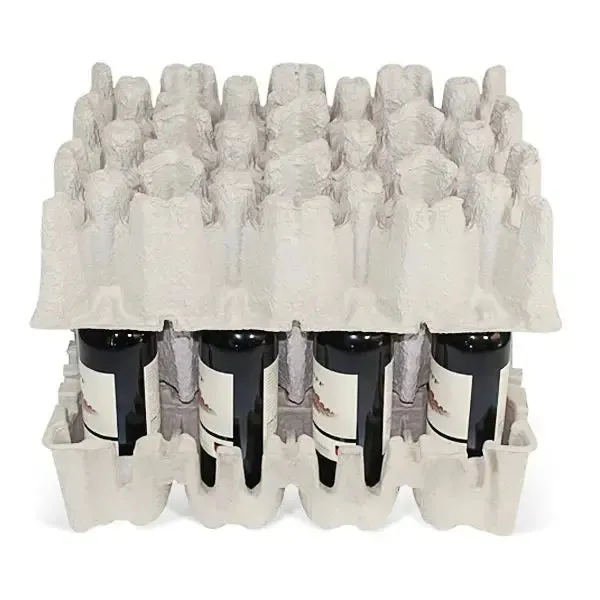 Twelve (12) Bottle Stand Up Wine Shipper Tray Set