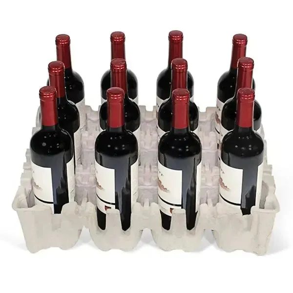 Twelve (12) Bottle Stand Up Wine Shipper Tray Set