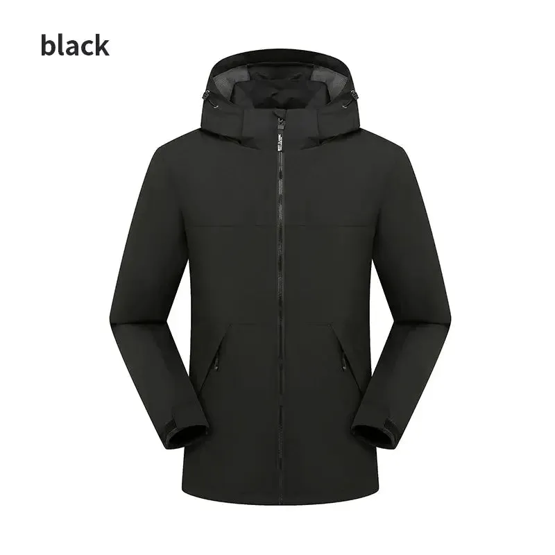 Winter Men Windbreak Plus Windproof Fur Coats Male Hooded Jackets Men's Winter Ski Jackets