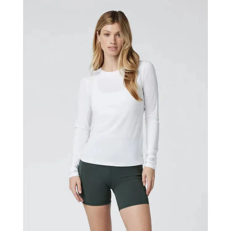 Womens Long-Sleeve Lux Crew - White