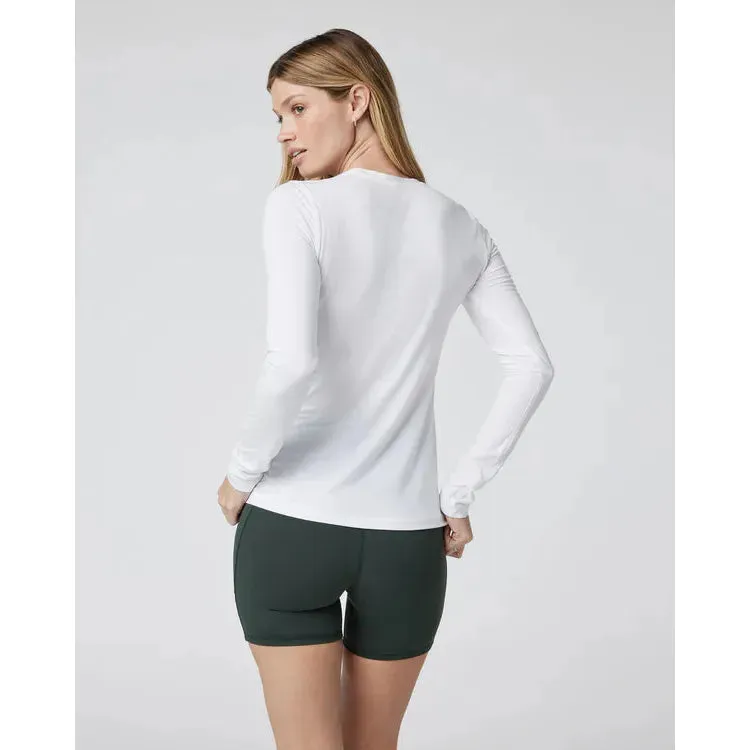 Womens Long-Sleeve Lux Crew - White